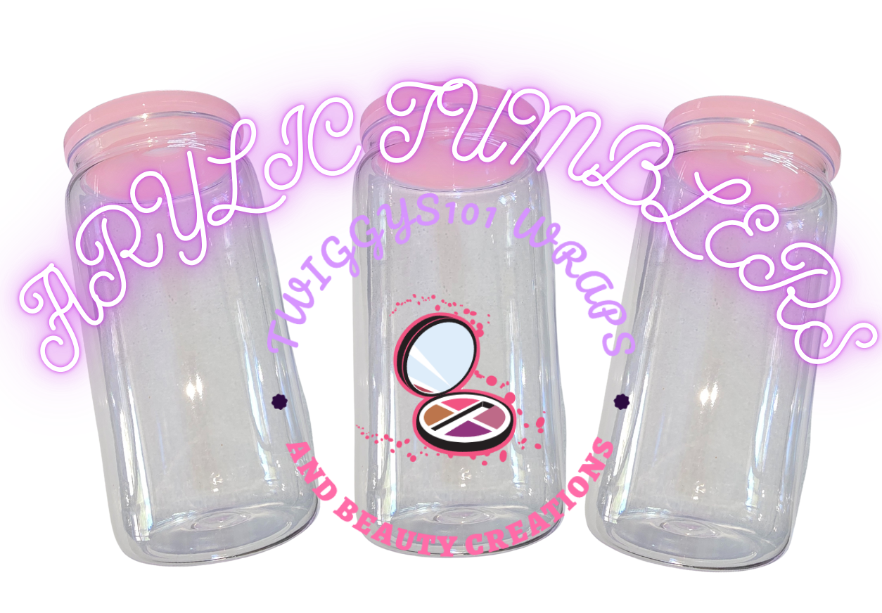 PINK LID LIBBY 16 OZ CUSTOMIZED TUMBLER