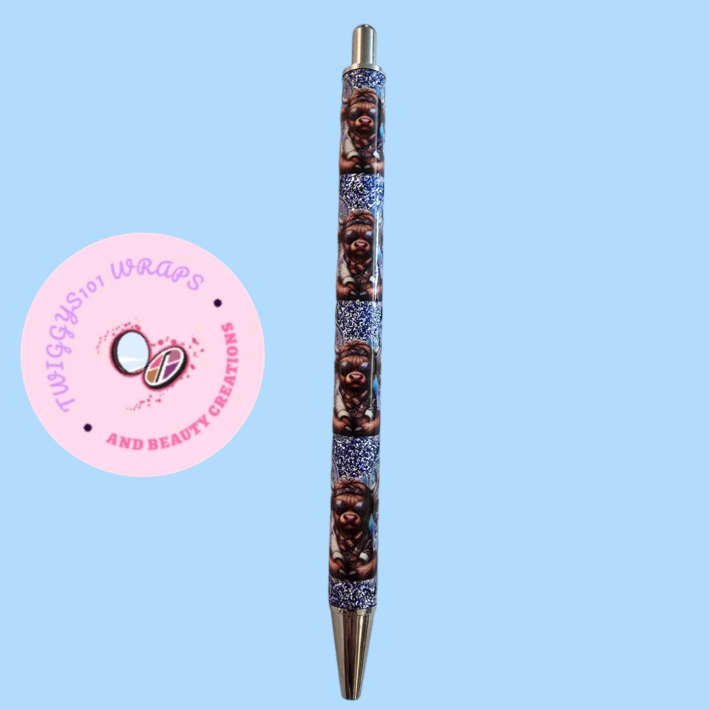 DREAMCATCHER COW GLITTER PEN