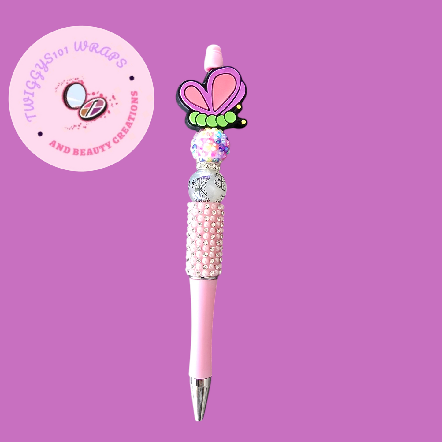 BUTTERFLY BEADED PEN