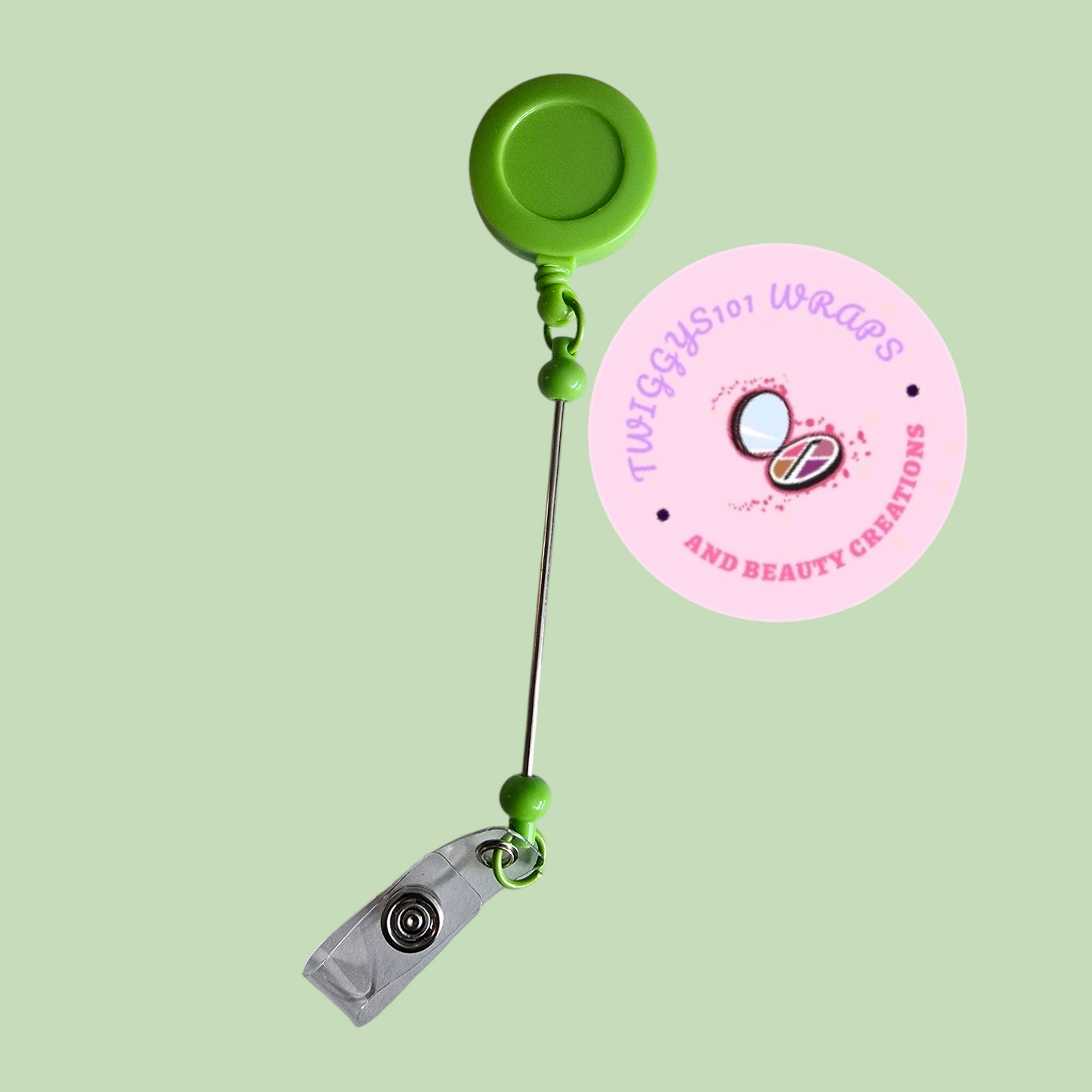 GREEN BADGE REEL CUSTOMISED TO ORDER