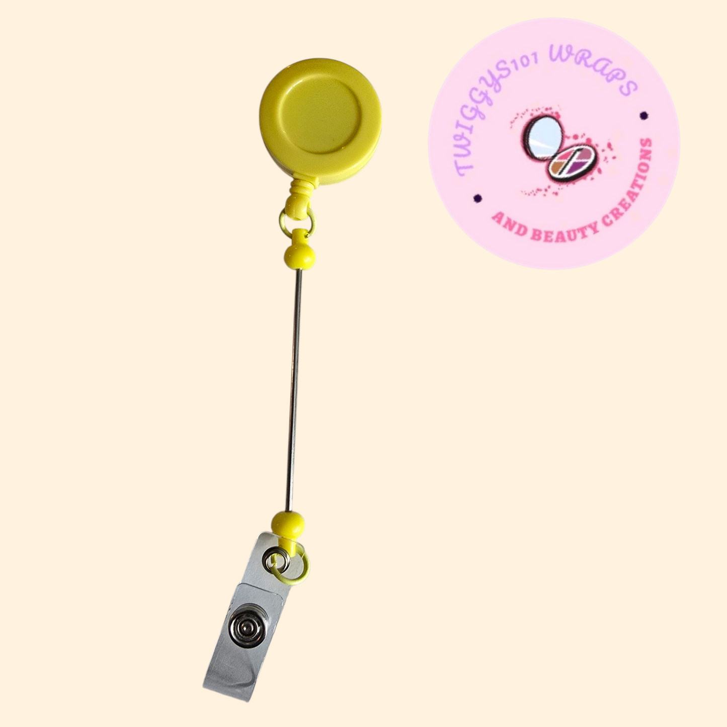 YELLOW BADGE REEL CUSTOMISED TO ORDER