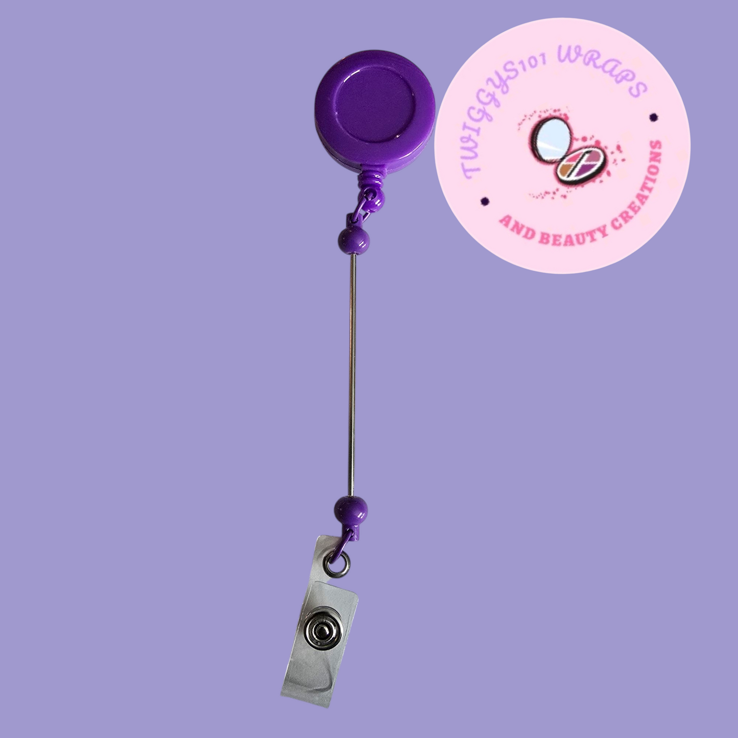 PURPLE BADGE REEL CUSTOMISED TO ORDER