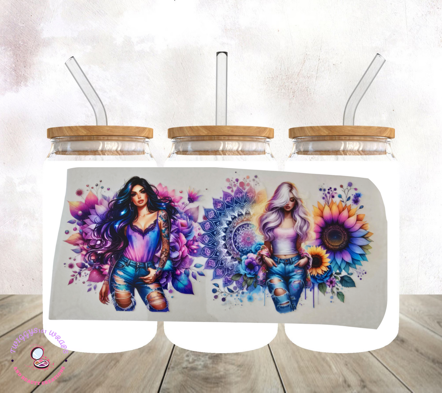 FROSTED TUMBLER LIBBY CAN- TATTOO GIRL