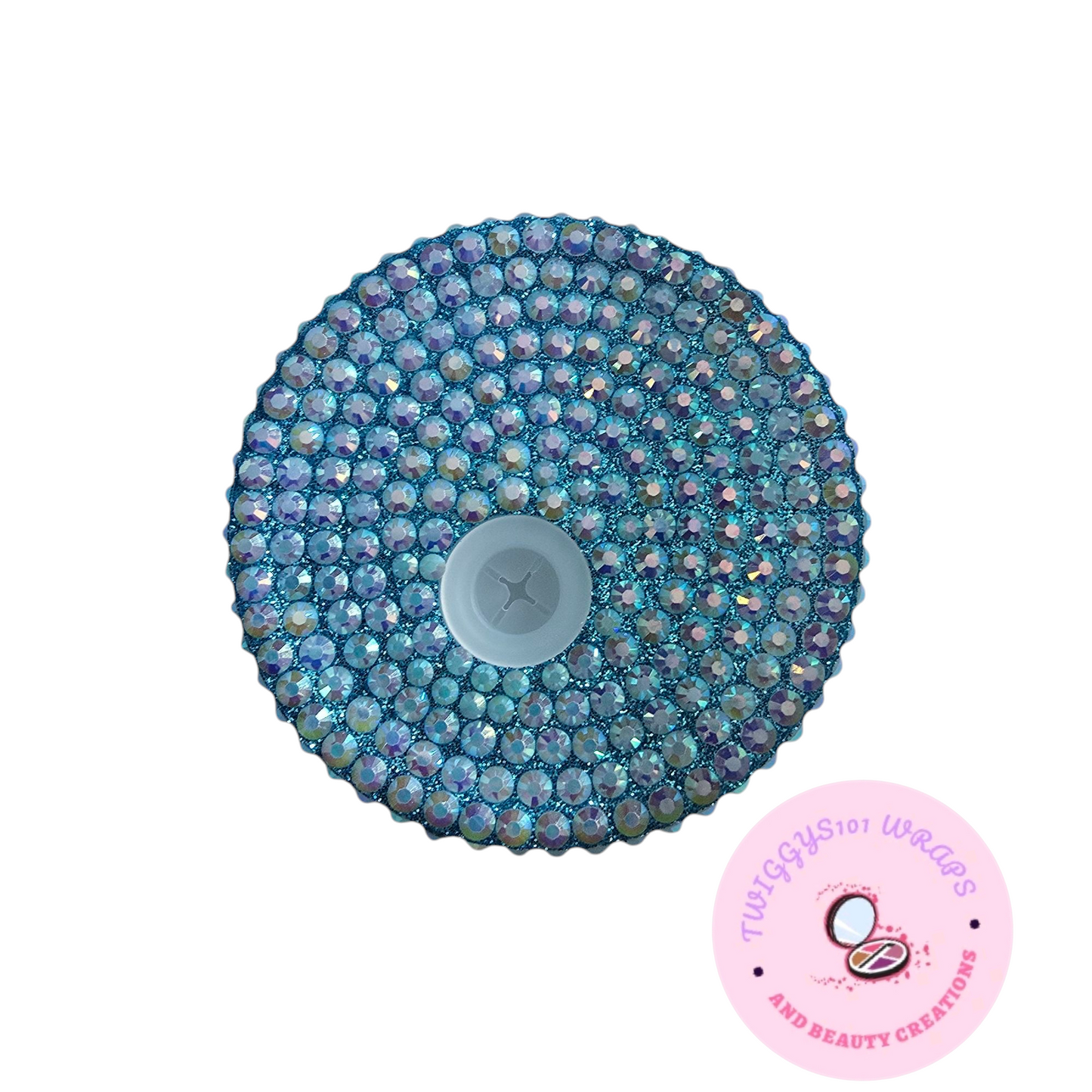 LIGHT BLUE BLING LID