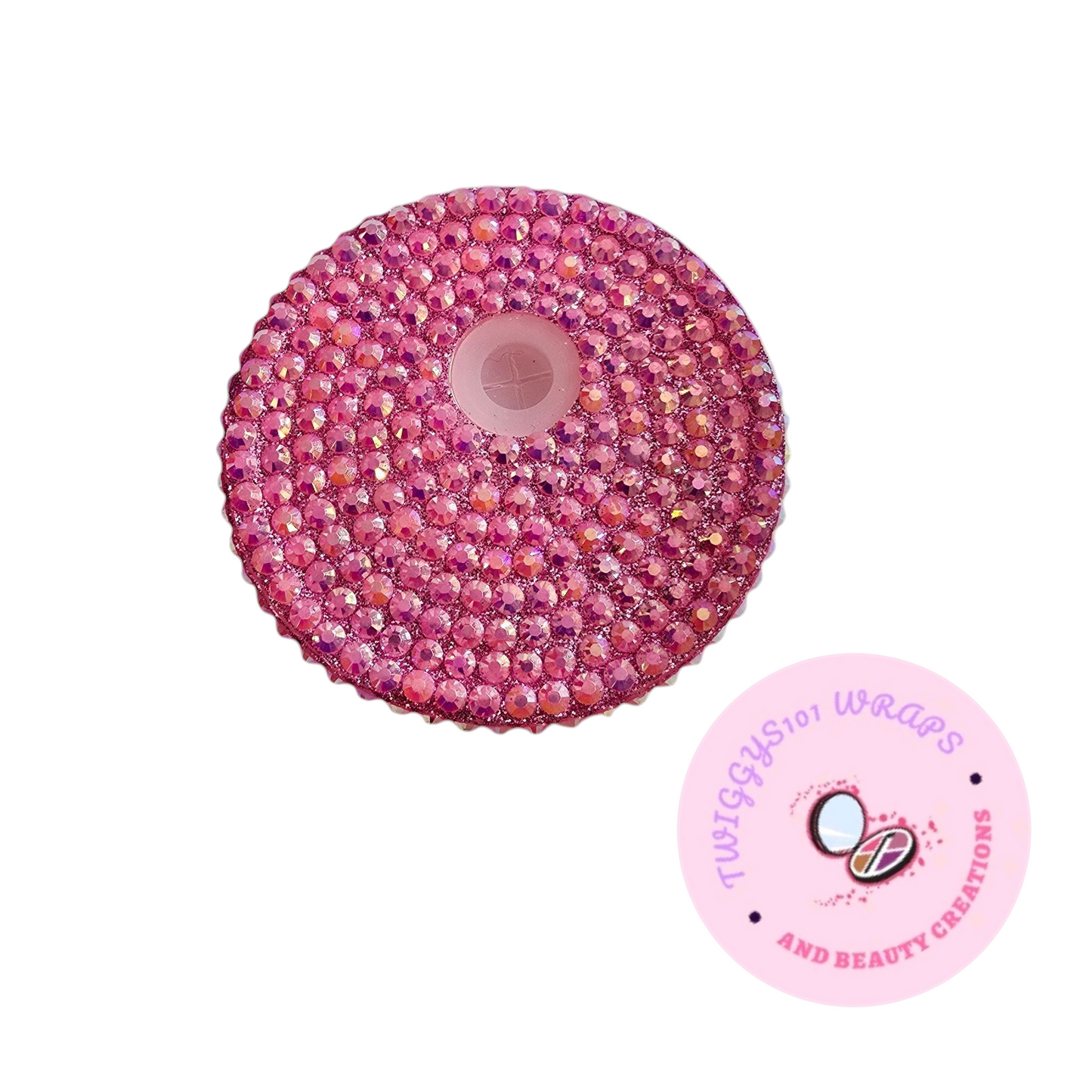 LIGHT PINK BLING LID