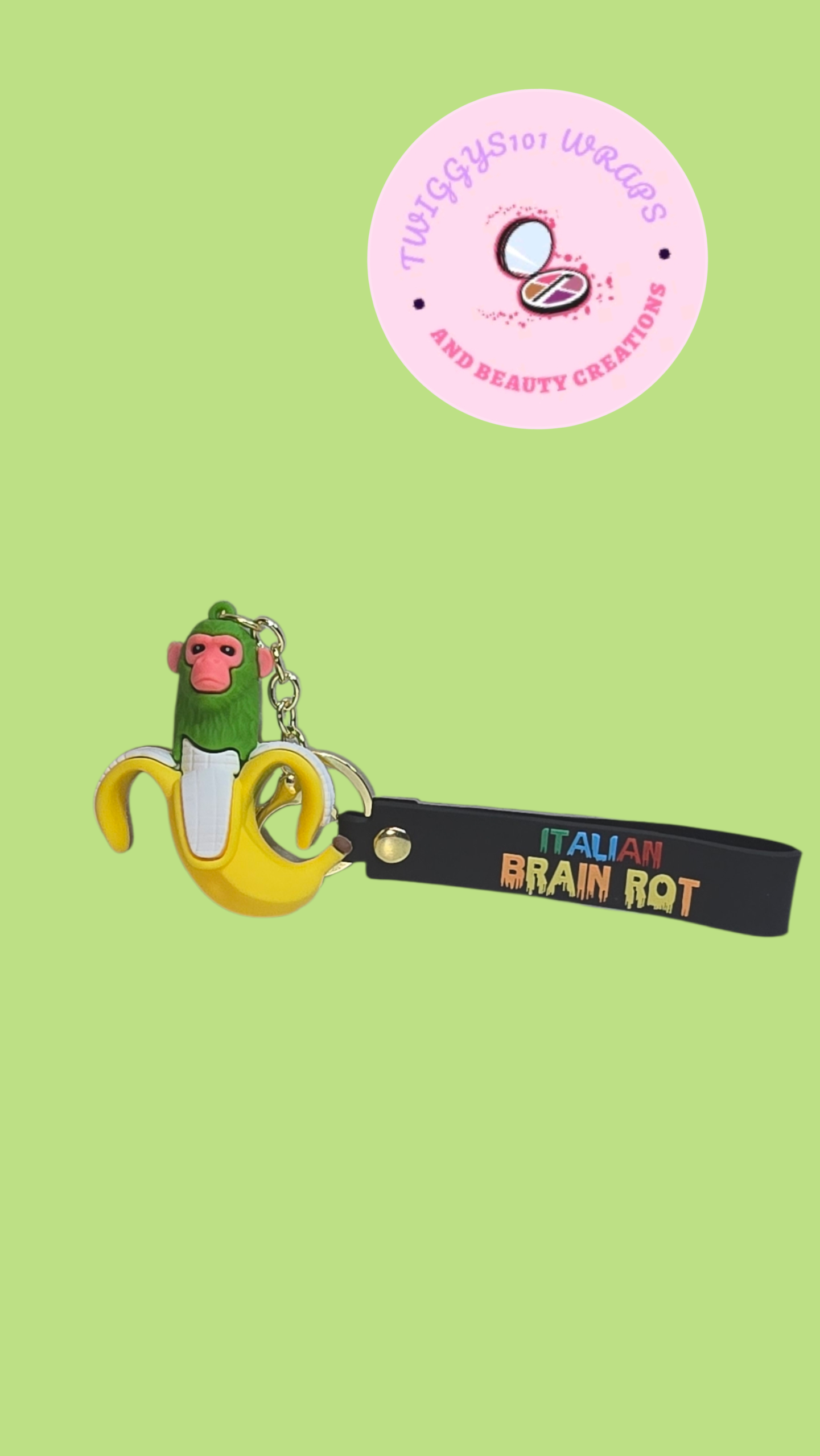 MONKEY BRAIN ROT KEYCHAIN