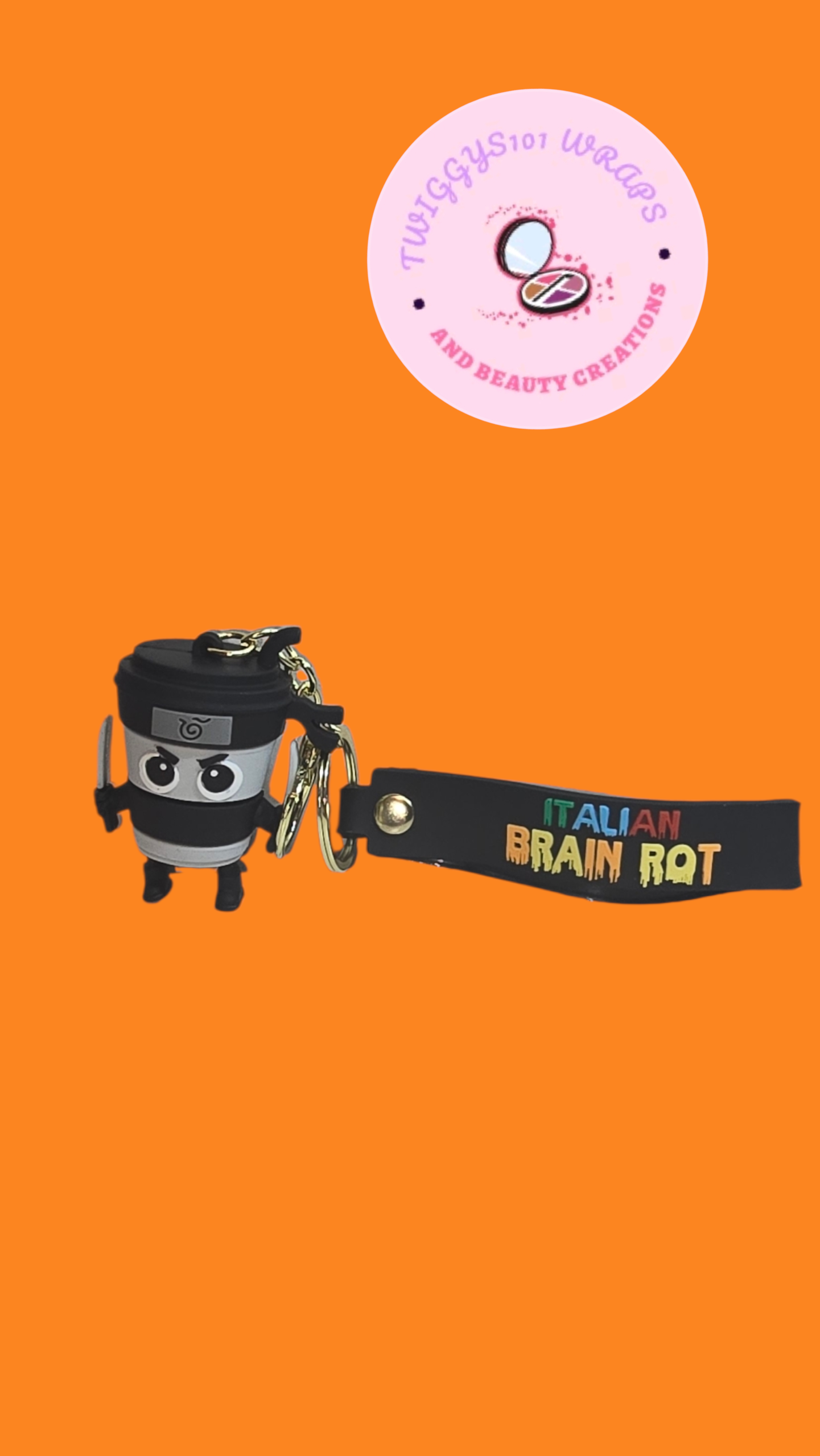 NINJA BRAIN ROT KEYCHAIN