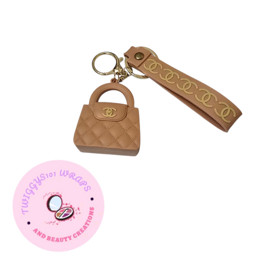 BROWN CC'S KEYCHAIN