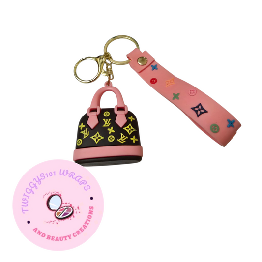 XL PINK HANDLE BAG KEYCHAIN