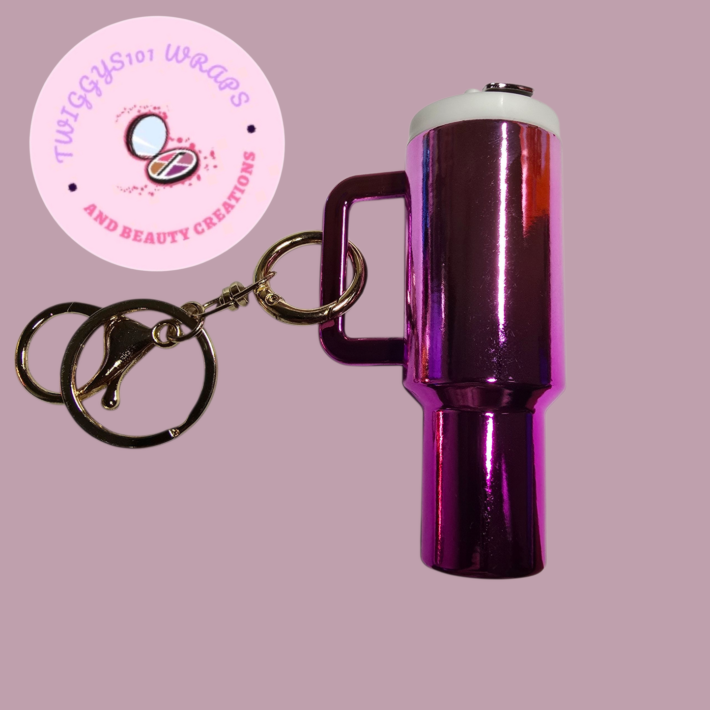 PINK SHIMMER LIPSTICK MINI TUMBLER