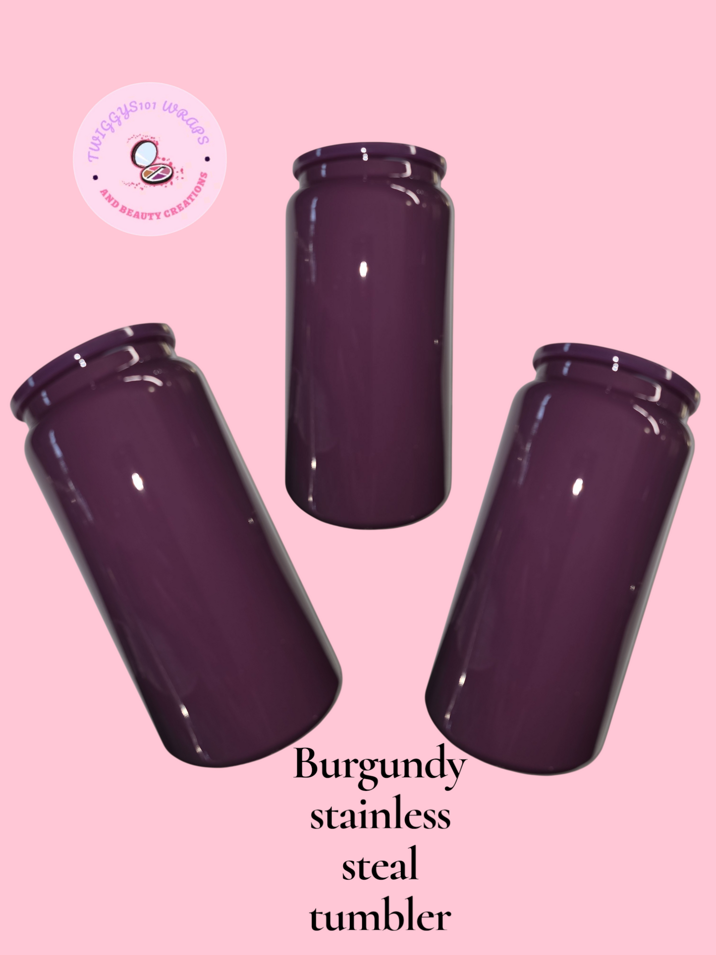 BURGUNDY STAINLESS STEAL TUMBLER