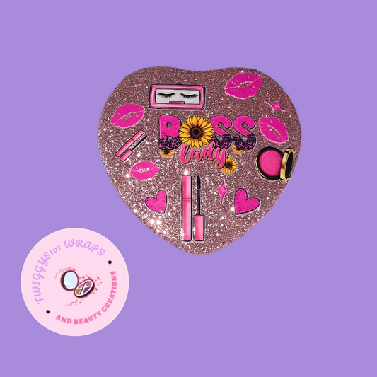 BOSS LADY HEART COMPACT MIRROR