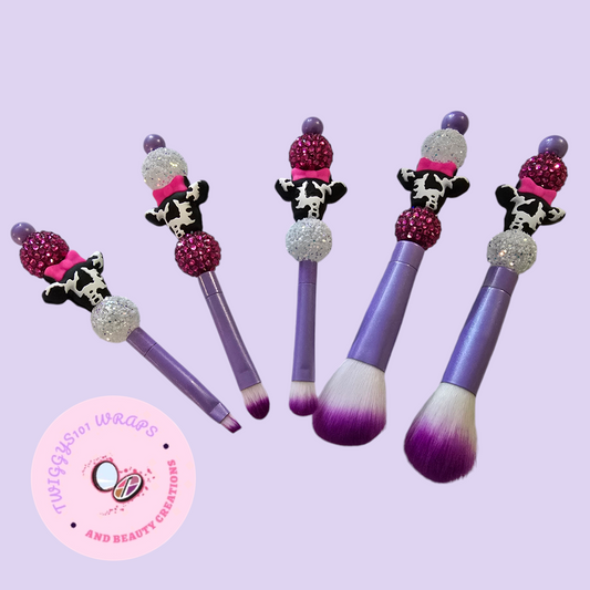 COW PATCH GLITZ MAKEUP BRUSHES