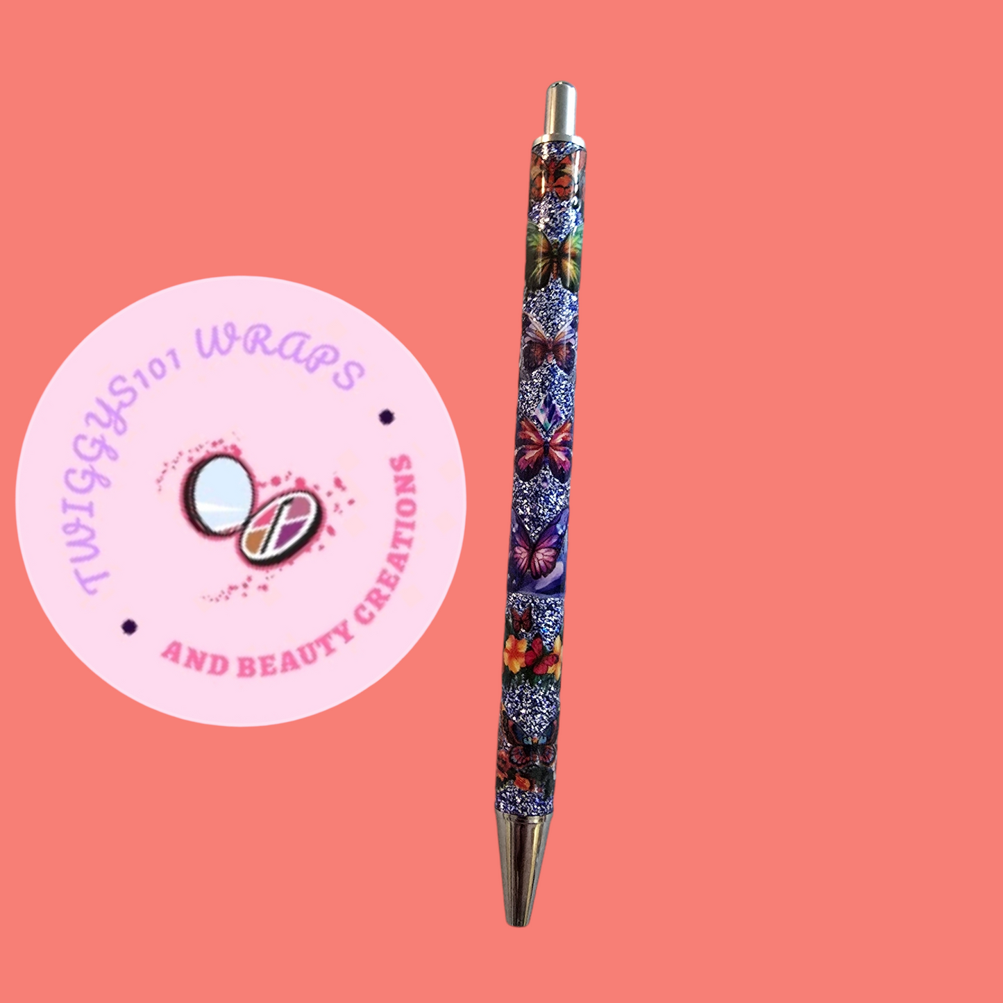 BUTTERFLY GLITTER PEN