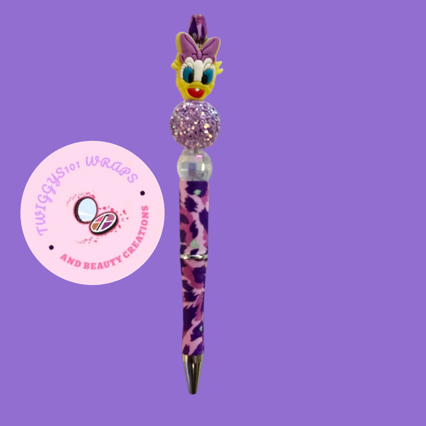 BEADED DAISY DUCK PEN