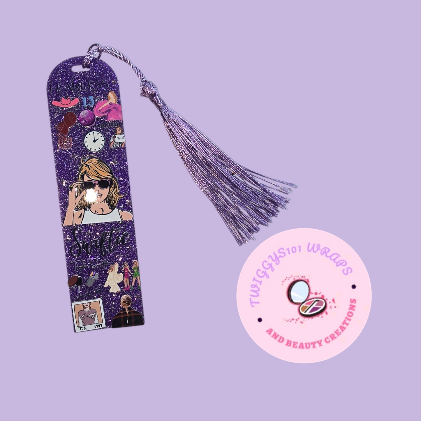 TAYLOR PURPLE BOOKMARK