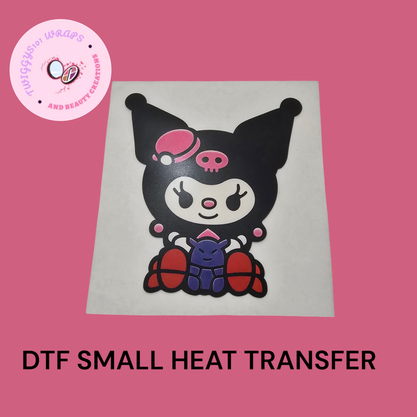 SMALL KUROMI HEAT TRANSFER DTF