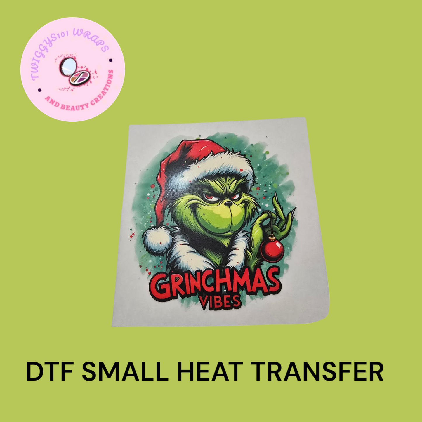 GRINCH SMALL HEAT TRANSFER DTF