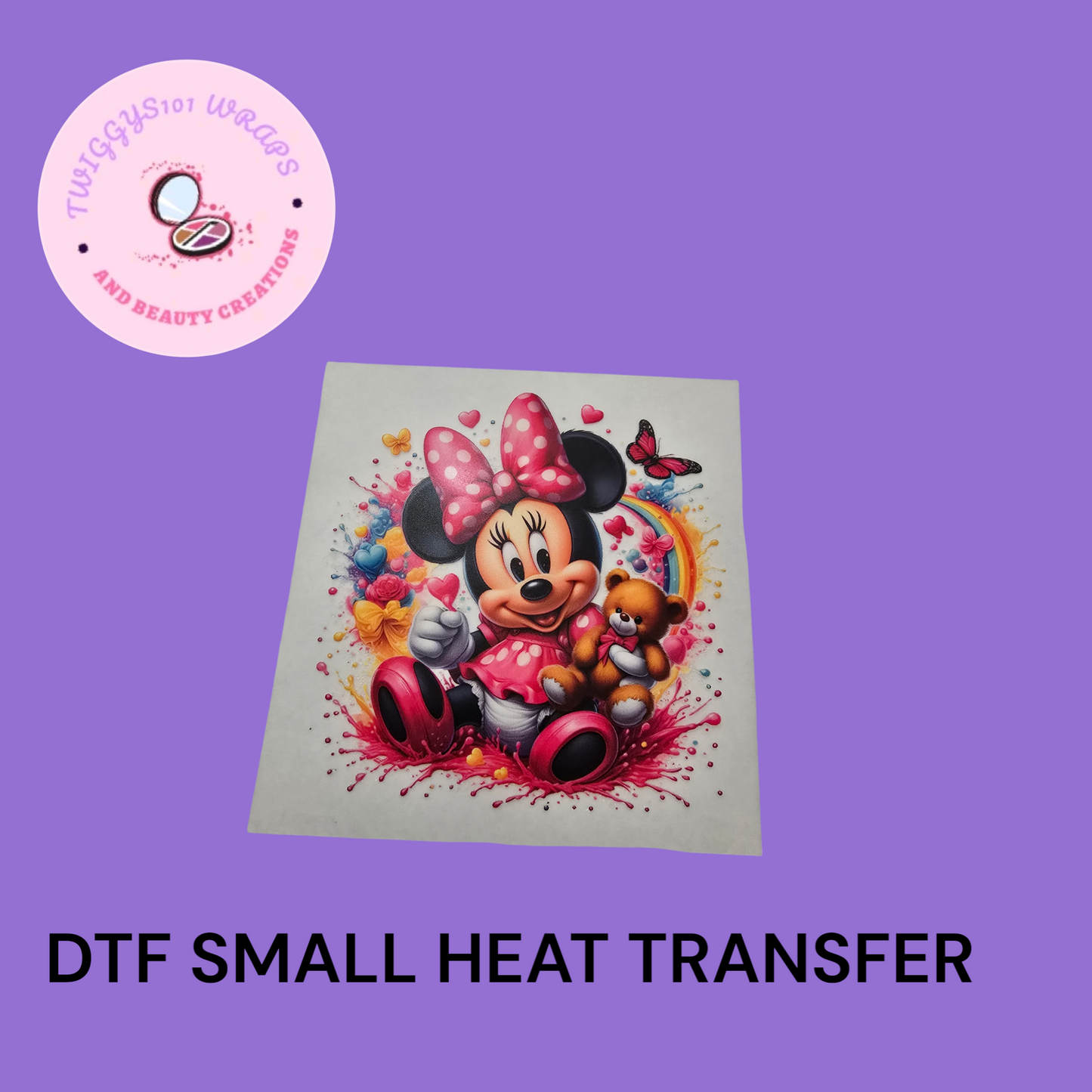 MINNIE MOUSE SMALL HEAT TRANSFER DTF