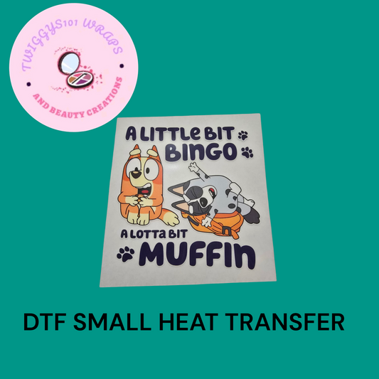 BINGO AND MUFFIN SMALL HEAT TRANSFER DTF