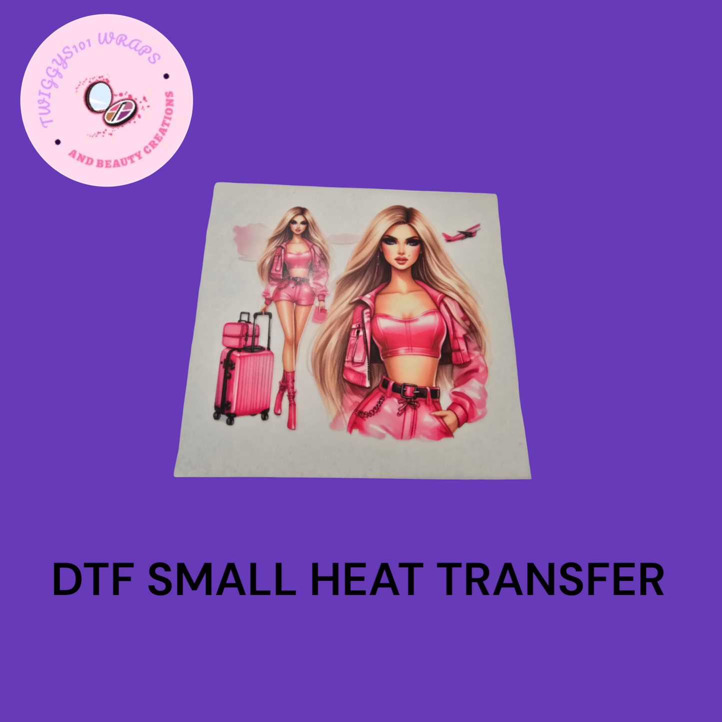 BARBIE SUITCASE SMALL HEAT TRANSFER DTF