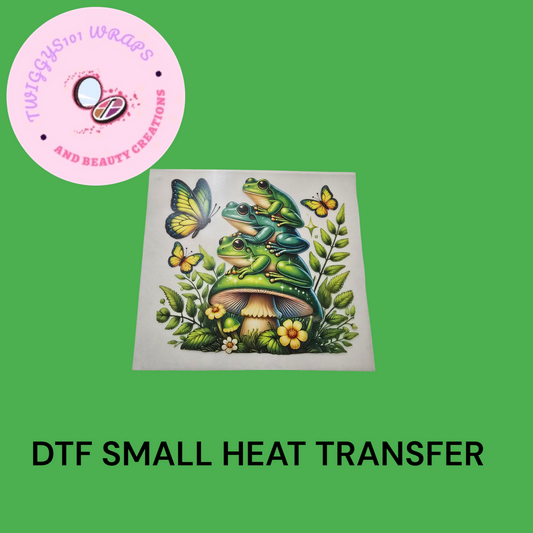 GREEN TREE FROG FAMILY SMALL HEAT TRANSFER DTF