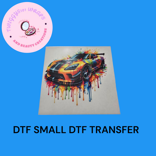 YELLOW CAR SMALL HEAT TRANSFER DTF