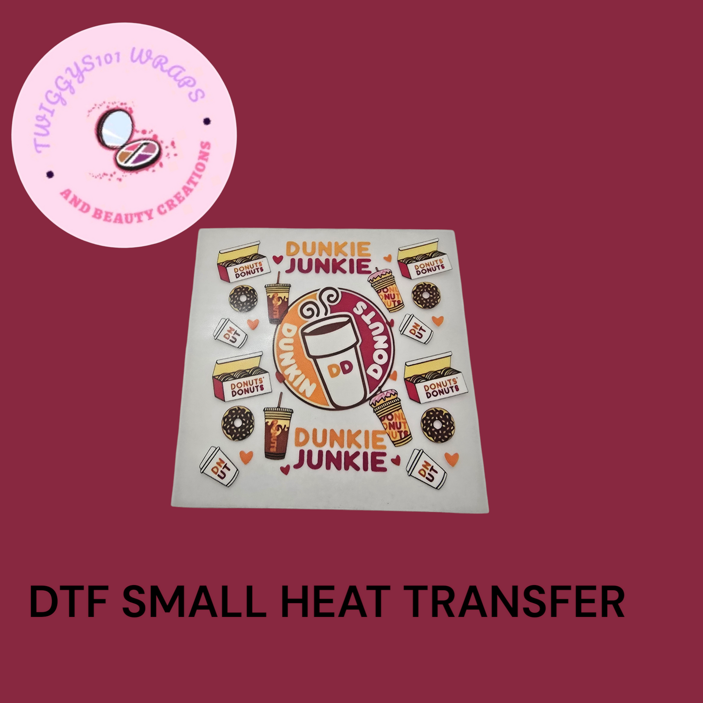 DUNKIN DONUTS SMALL HEAT TRANSFER DTF