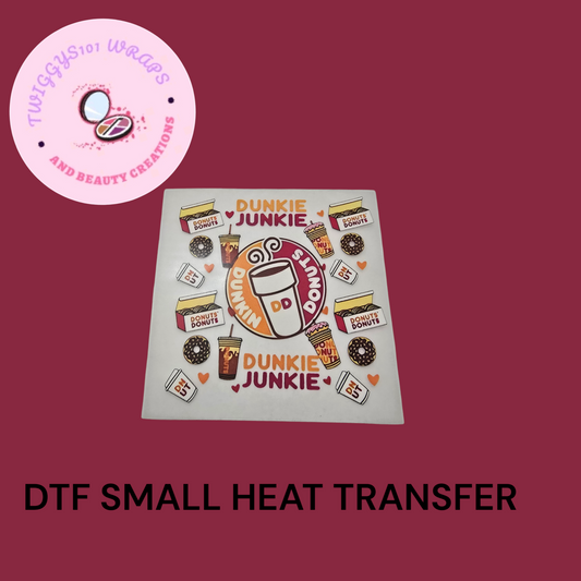 DUNKIN DONUTS SMALL HEAT TRANSFER DTF