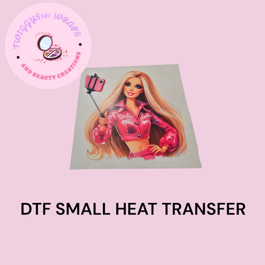 BARBIE SELFIE SMALL HEAT TRANSFER DTF