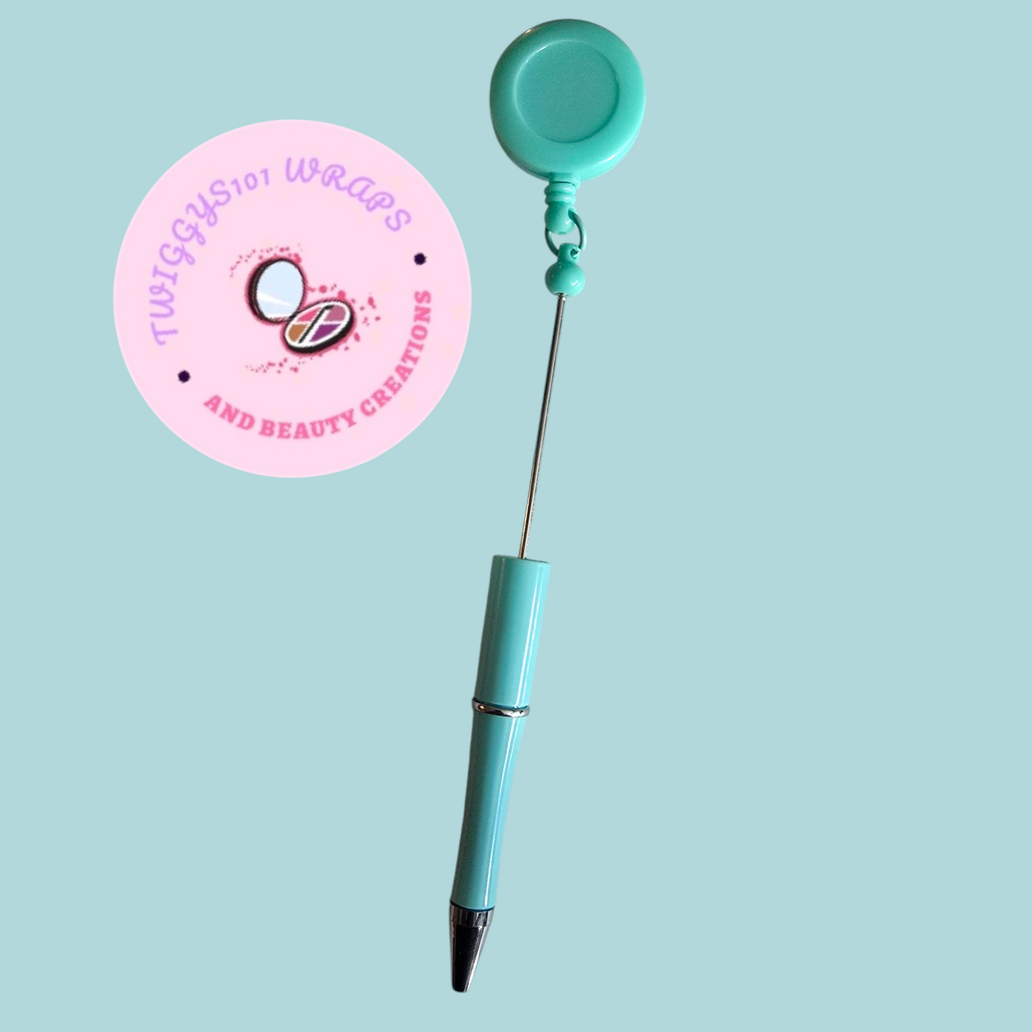 TEAL CUSTOMISED TO ORDER PEN BADGE REEL PEN