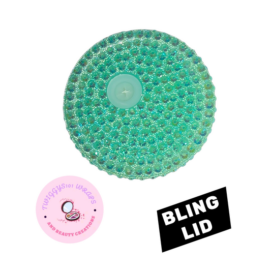 LIME GREEN BLING LID