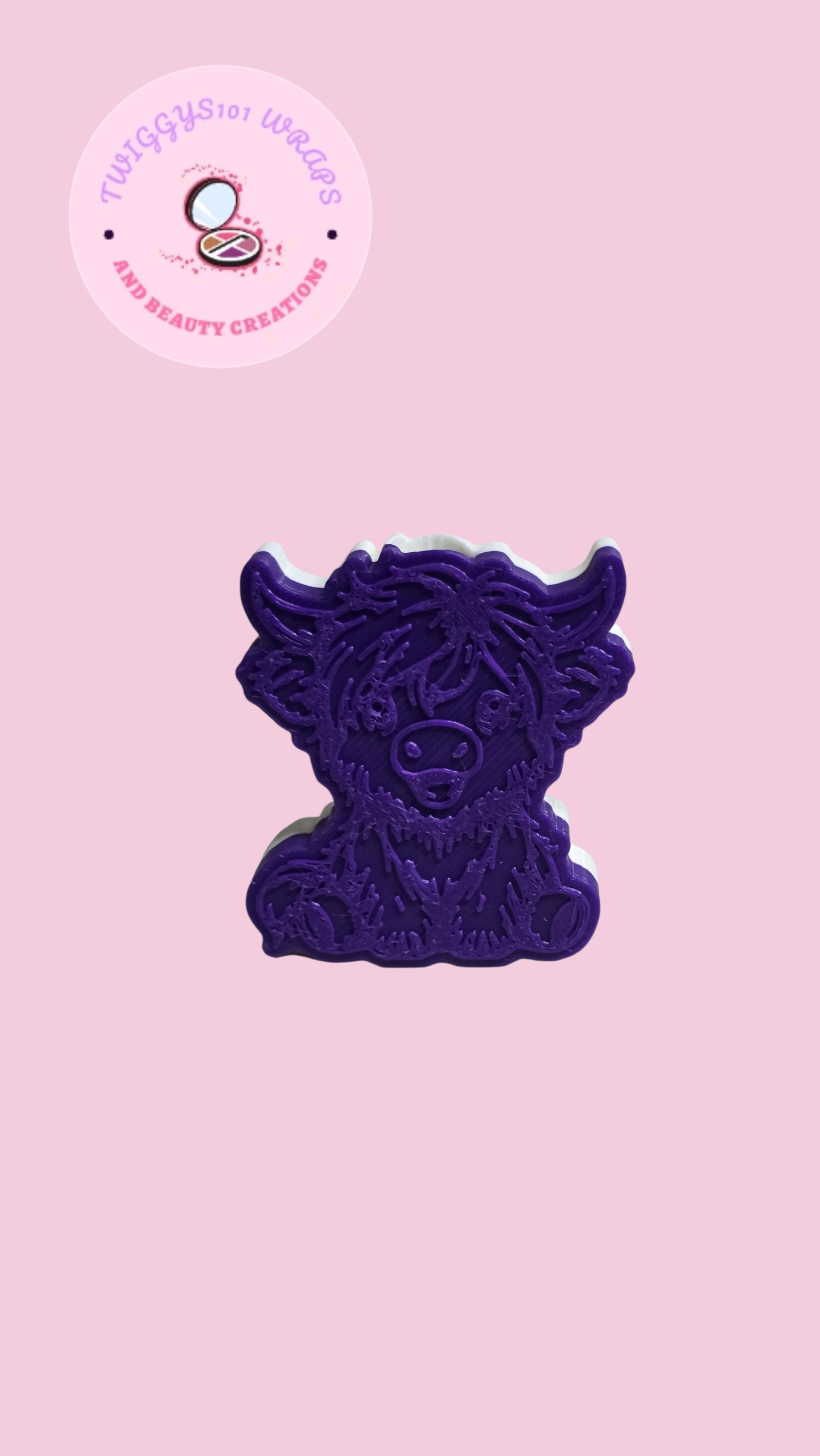 HIGHLAND COW STRAW TOPPER