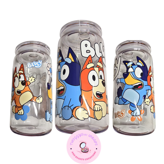 BLUEY AND BINGO ACRYLIC 16 OZ TUMBLER