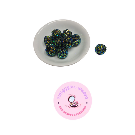 STAR GREEN BLUE BEADS